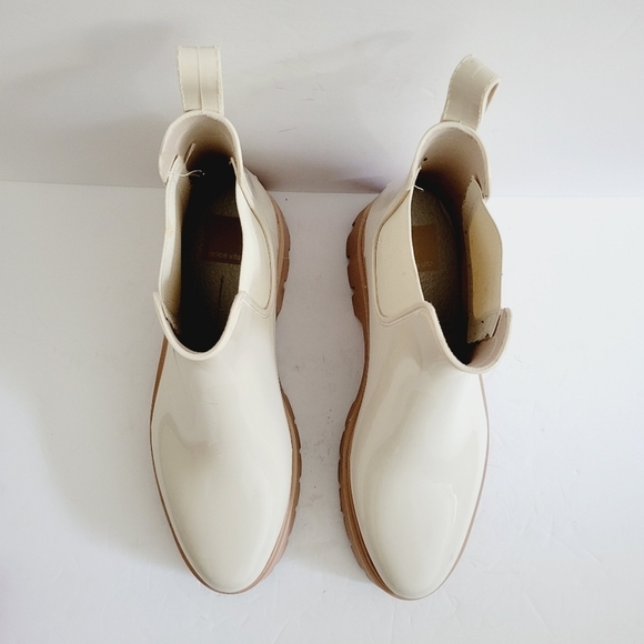 NEW Dolce Vita Thundr H2O Waterproof Chelsea Off White Rain Boot - Picture 4 of 7